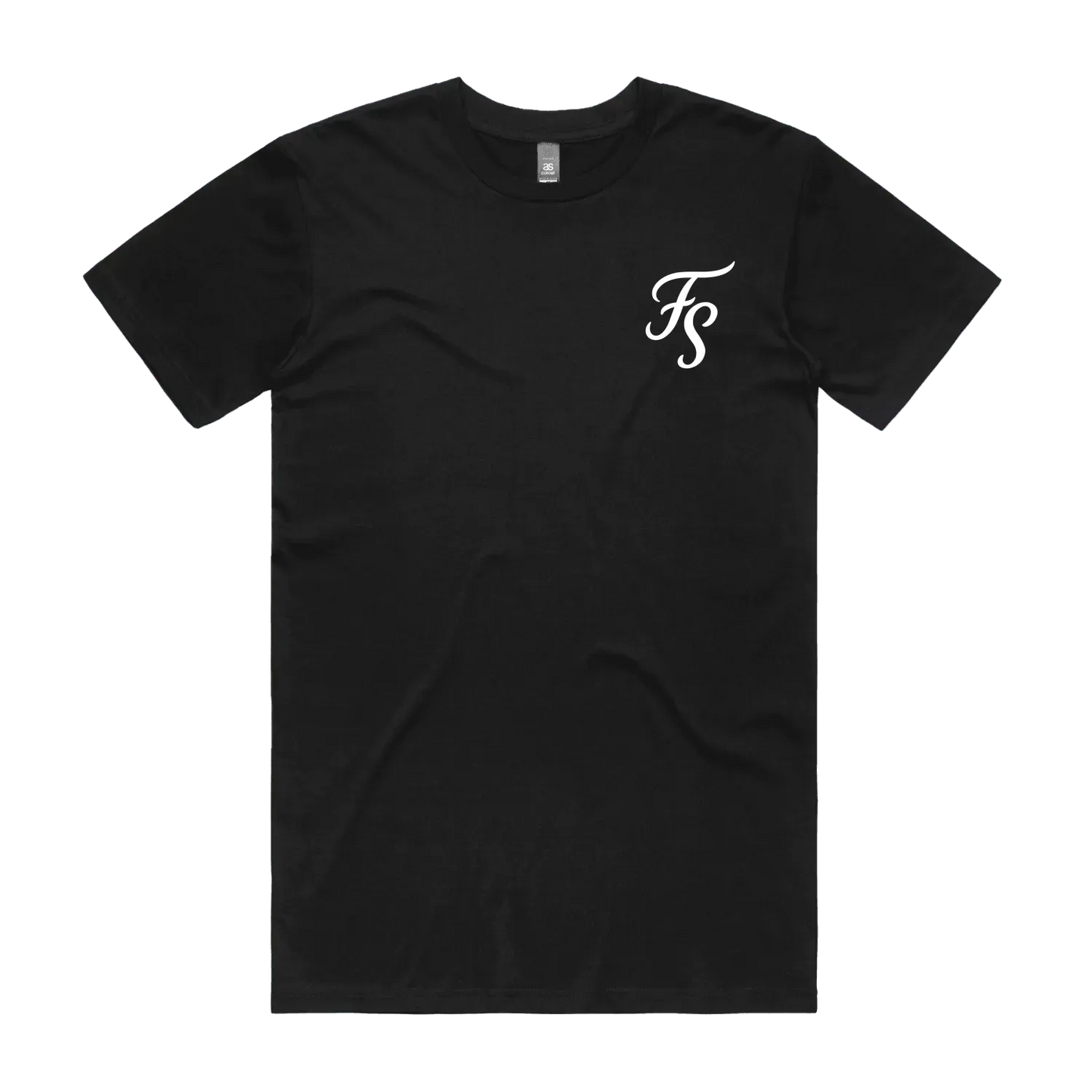 Black front flat lay